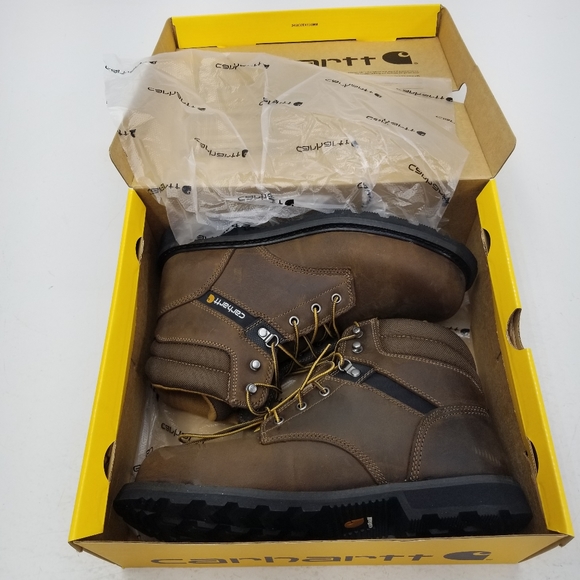Mens boots Carhartt CMW6274 Steel Toe Brown Leathe - Picture 2 of 4